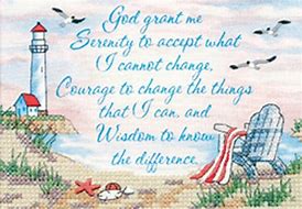 Dimensions Serenity Prayer Stamped X Stitch Kit #70-65115 7" x 5"/17.7 cm x 12.7 cm